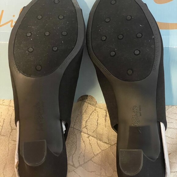 New Life Stride Soft System Cabaret Strappy Black Heels SZ 11Wide and 3.5" Heel - Picture 5 of 8